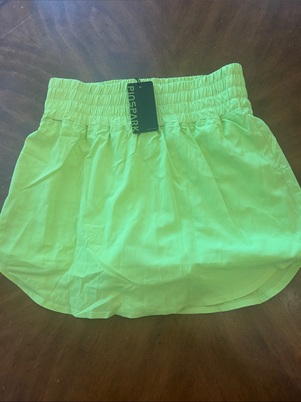 Pinspark Athletic Skort  in Lime Green